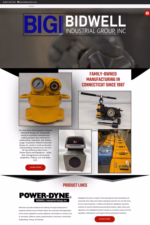Bidwell-Industrial-Group Homepage 1440px