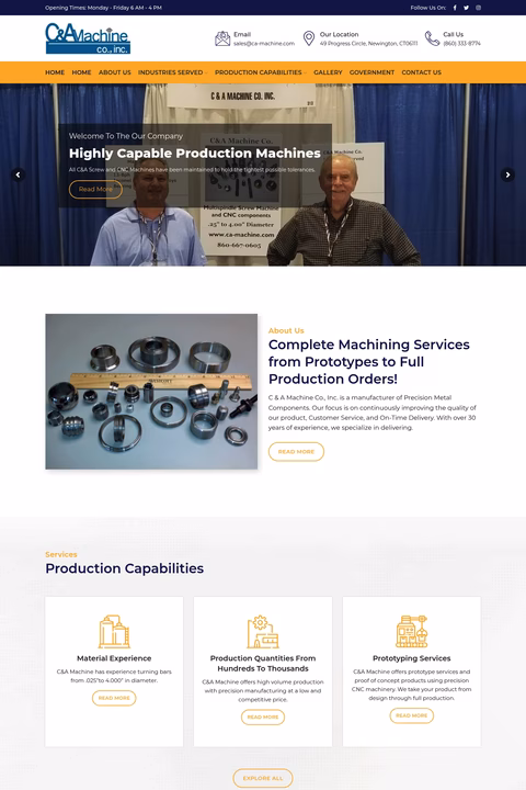 C-A-Machine-Company Homepage 1440px