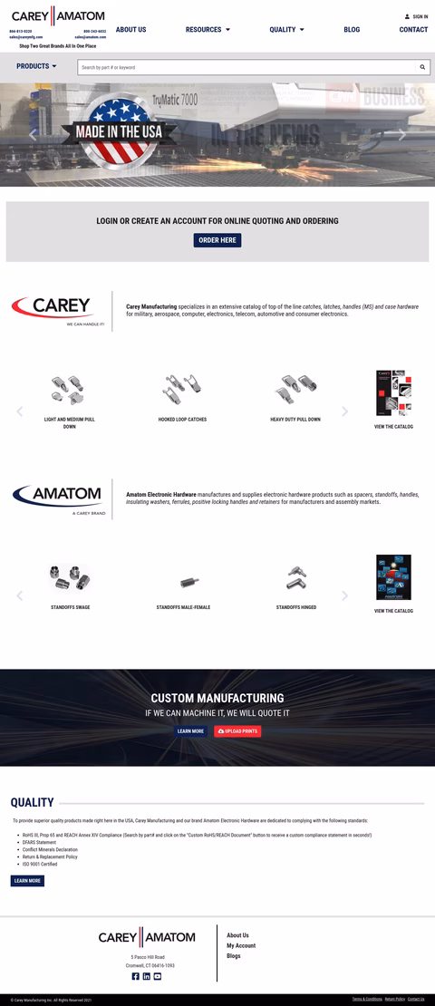Carey-Manufacturing Homepage 1440px