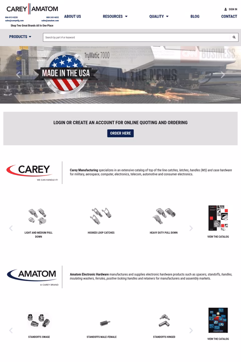 Carey-Manufacturing Homepage 1440px