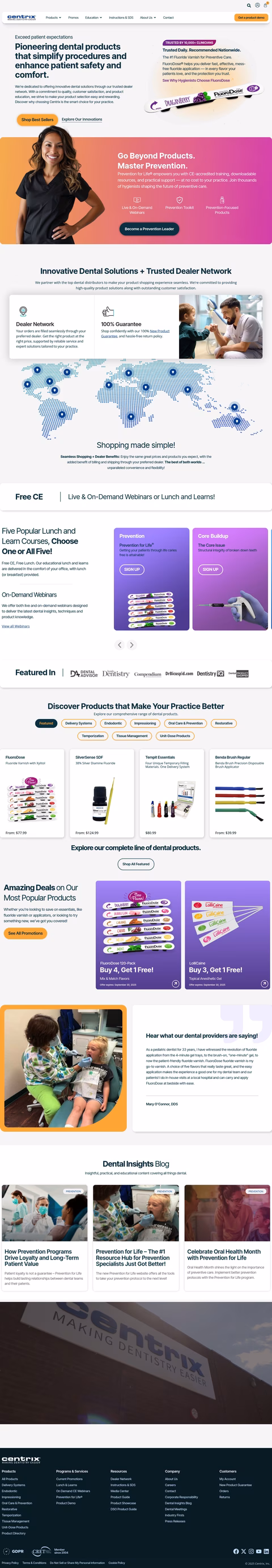 Centrix-Dental Homepage 1440px
