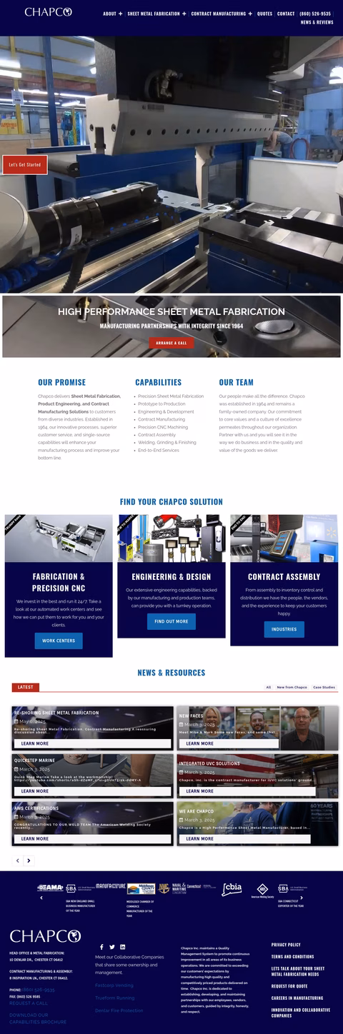 Chapco-Inc Homepage 1440px