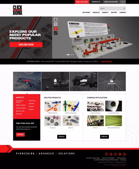 Click-Bond Homepage 1440px