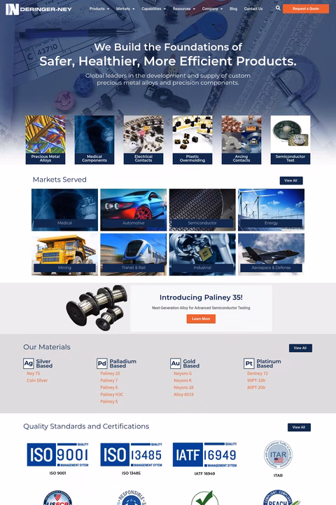 Deringer-Ney Homepage 1440px