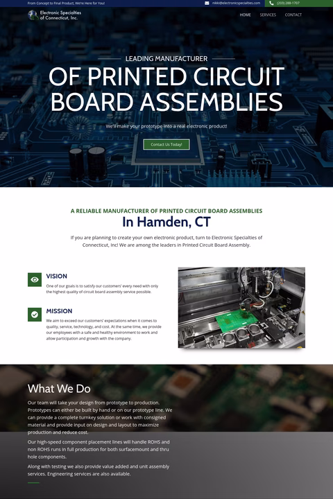 Electronic-Specialties-Of-Connecticut Homepage 1440px