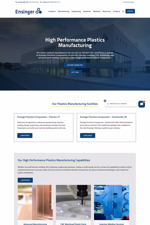 Ensinger-Precision-Components Homepage 1440px