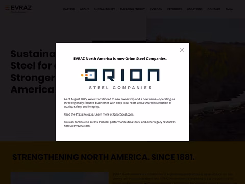 Evraz-North-America Homepage 1440px