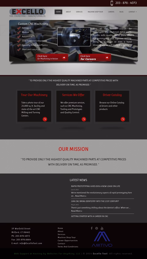 Excello-Tool-Engineering-Manufacturing Homepage 1440px