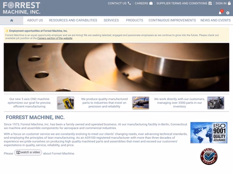 Forrest-Machine Homepage 1440px