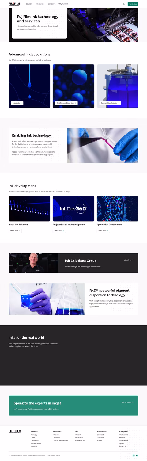 Fujifilm-Imaging-Colorants Homepage 1440px