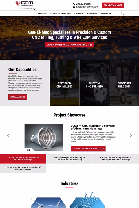 Gen-El-Mec-Associates Homepage 1440px