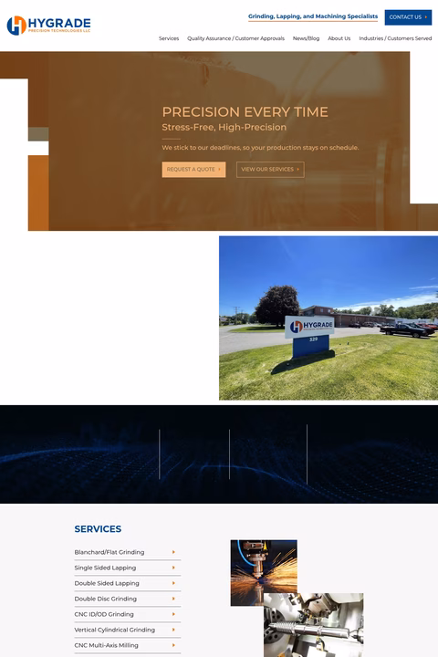 Hygrade-Precision-Technologies Homepage 1440px