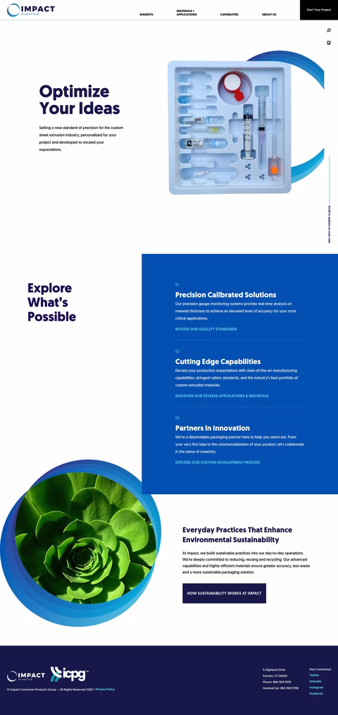 Impact-Plastics Homepage 1440px