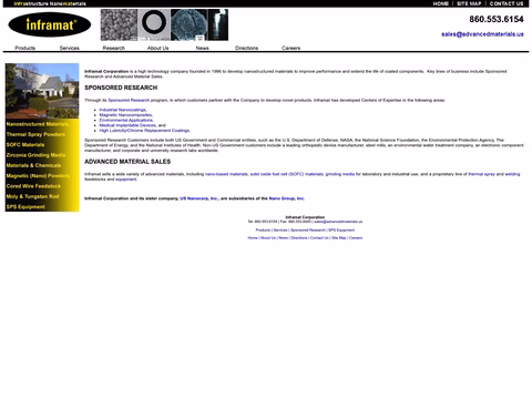 Inframat Homepage 1440px