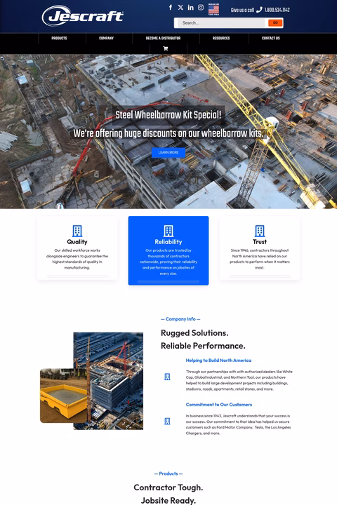 Jescraft Homepage 1440px