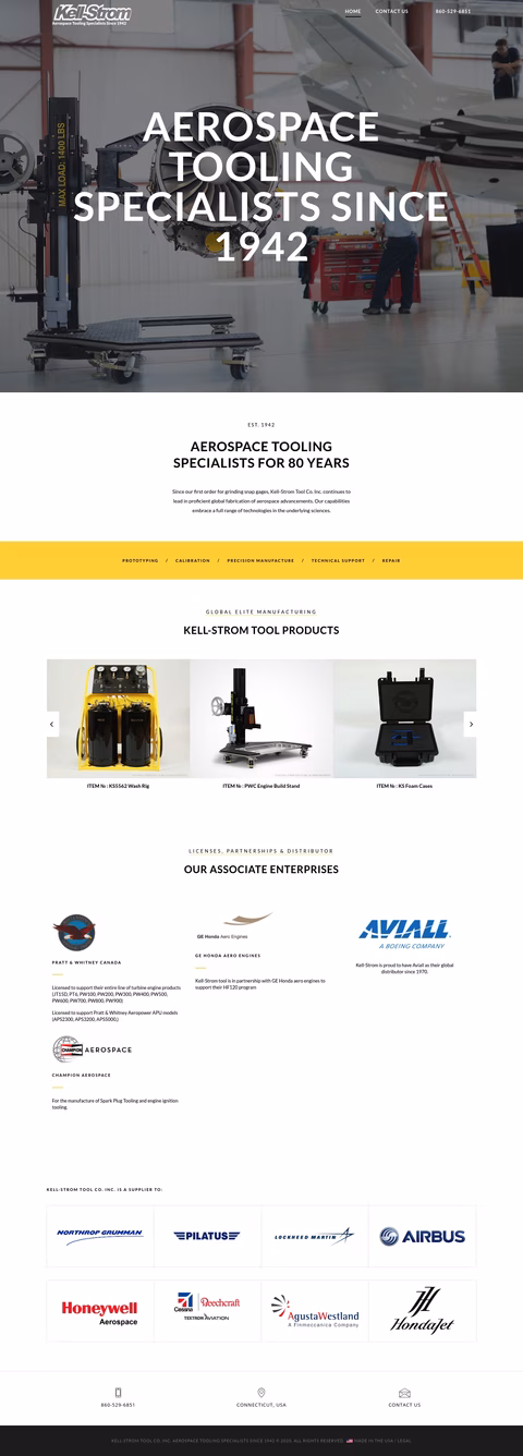 Kell-Strom-Tool-Company Homepage 1440px