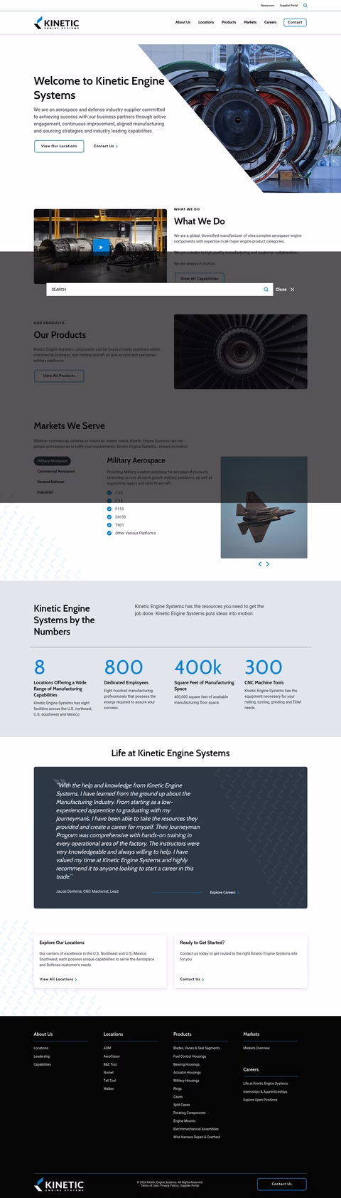 Kinetic-Engine-Systems Homepage 1440px