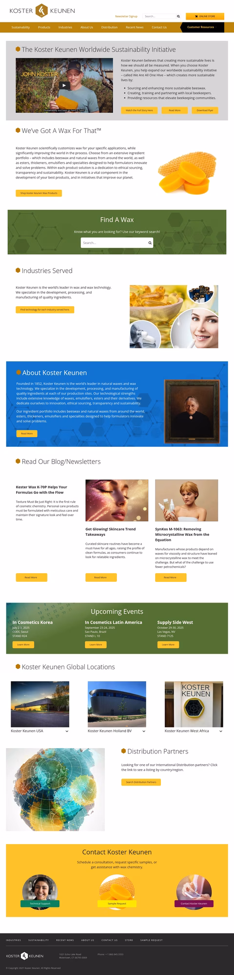 Koster-Keunen Homepage 1440px