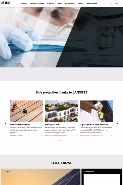 Lanxess Homepage 1440px