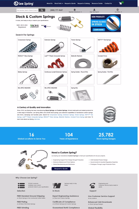Lee-Spring Homepage 1440px
