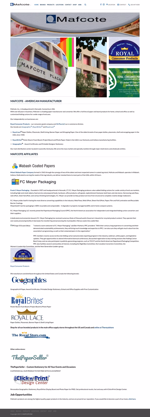 Mafcote-Inc Homepage 1440px