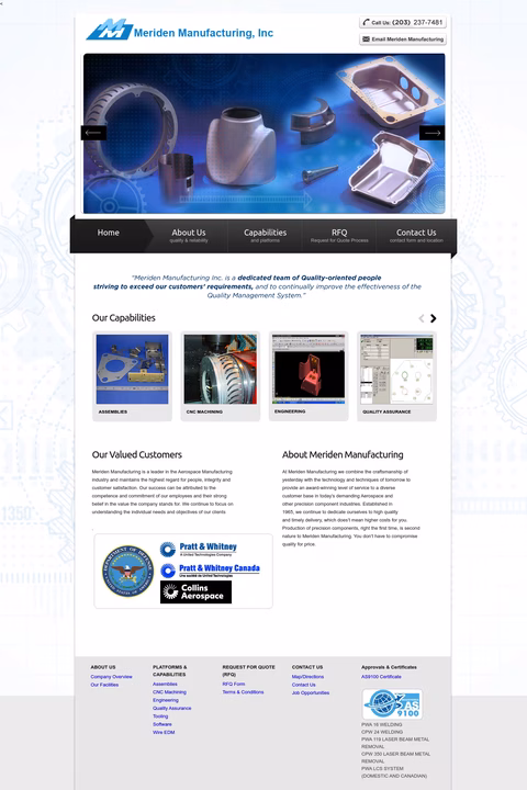 Meriden-Manufacturing Homepage 1440px