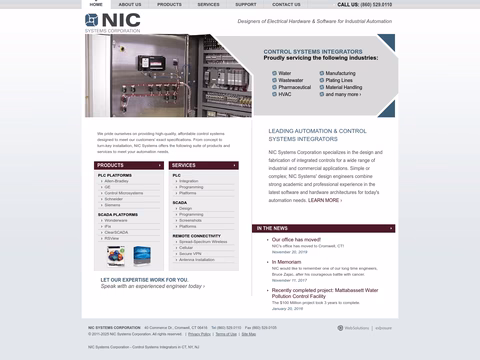 Nic-Systems Homepage 1440px