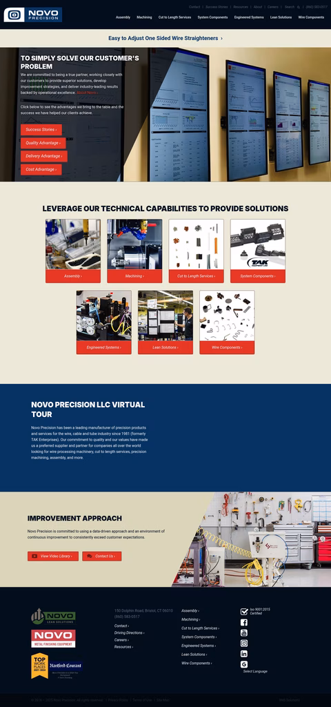 Novo-Precision Homepage 1440px