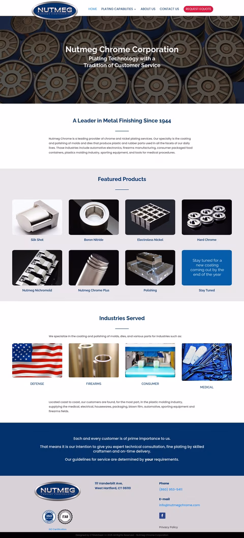 Nutmeg-Chrome Homepage 1440px