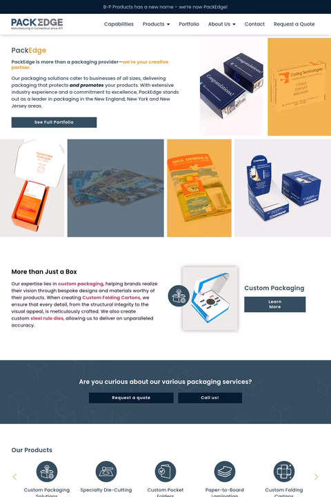 Packedge Homepage 1440px