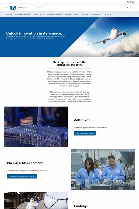 Ppg-Aerospace En-Us/Aerospace 1440px