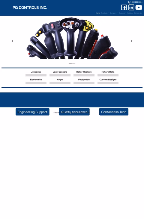 Pq-Controls Homepage 1440px