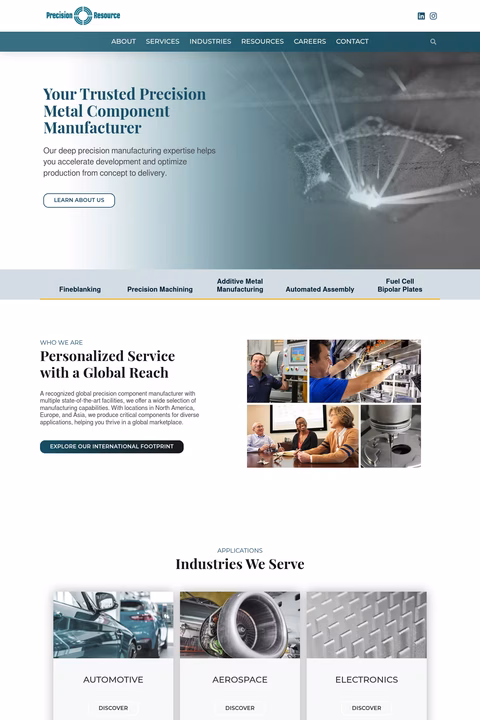 Precision-Resource Homepage 1440px