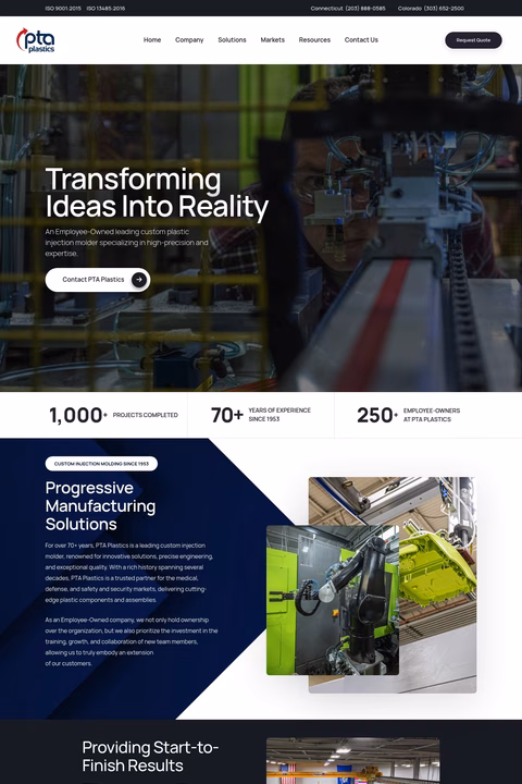 Pta-Plastics Homepage 1440px
