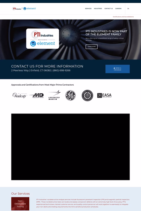 Pti-Industries Homepage 1440px