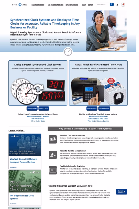 Pyramid-Time-Systems Homepage 1440px