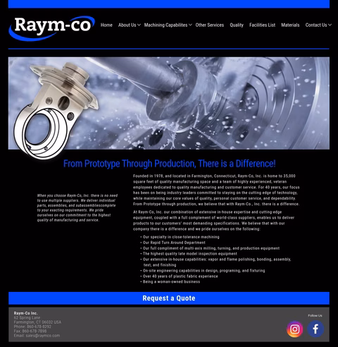Raym-Co Homepage 1440px