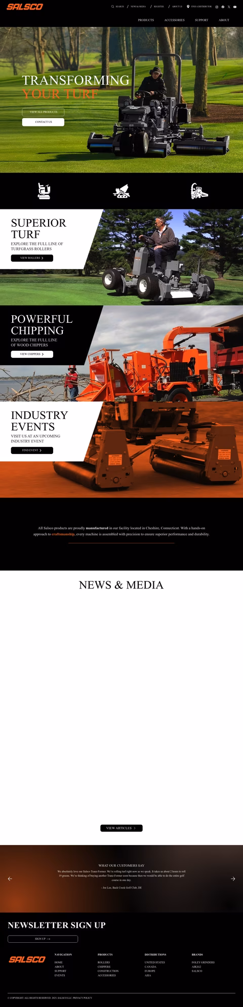 Salsco Homepage 1440px