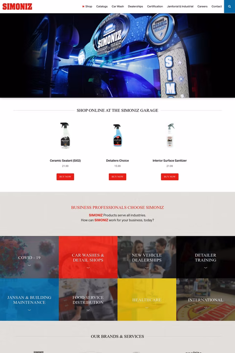 Simoniz Homepage 1440px