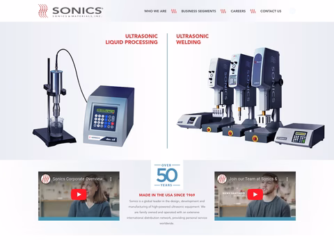 Sonics-Materials-Inc Homepage 1440px