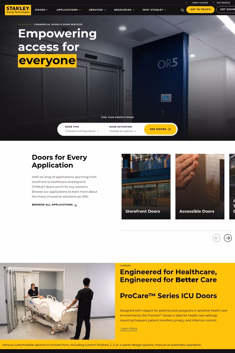Stanley-Access-Technologies Homepage 1440px