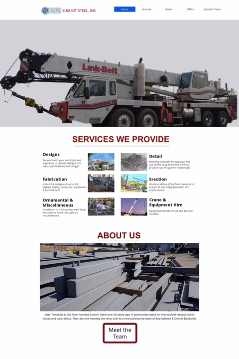 Summit-Steel Homepage 1440px