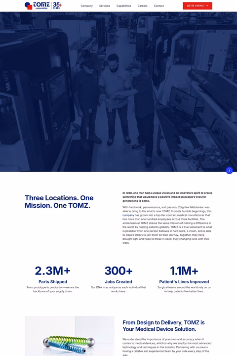 Tomz-Corporation Homepage 1440px