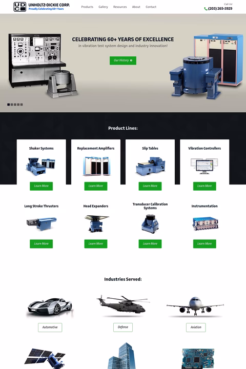 Unholtz-Dickie-Corporation Homepage 1440px