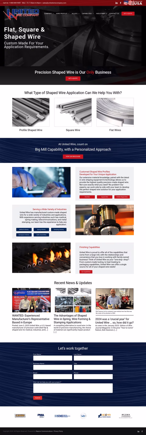 United-Wire-Company Homepage 1440px