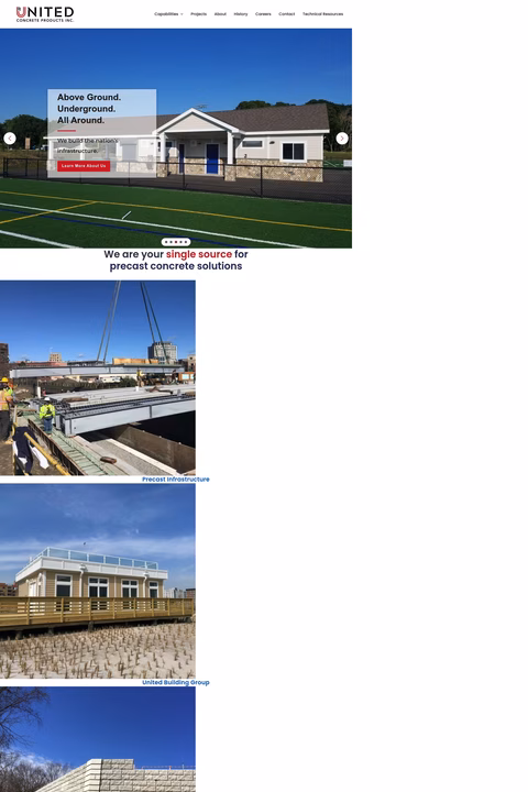 United-Concrete-Products Homepage 1440px