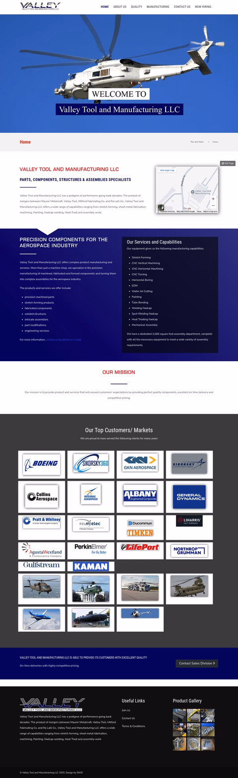 Valley-Tool-And-Manufacturing Homepage 1440px