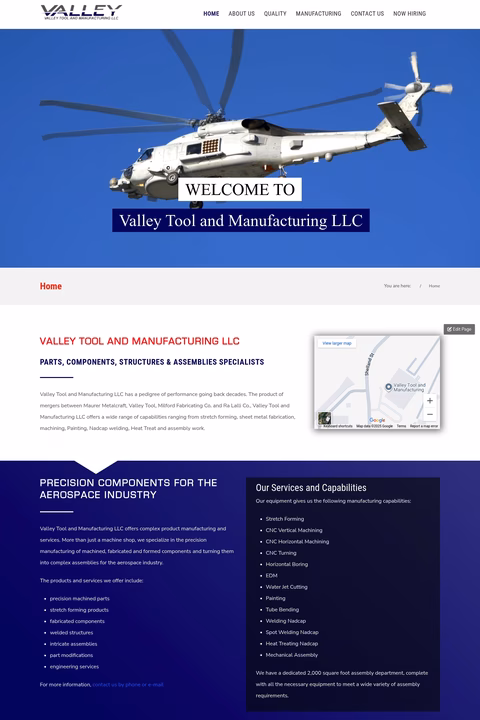 Valley-Tool-And-Manufacturing Homepage 1440px