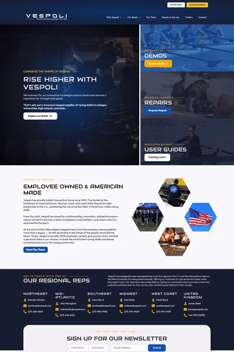 Vespoli-Usa Homepage 1440px