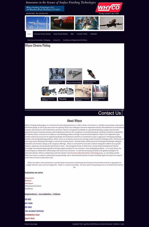 Whyco-Finishing-Technologies Homepage 1440px